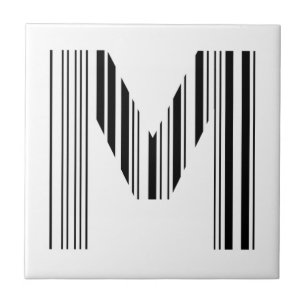 Carreau CODE À BARRES DE LA LETTRE M Premier motif de code