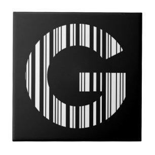 Carreau Code-barres de la lettre G Premier motif de code-b