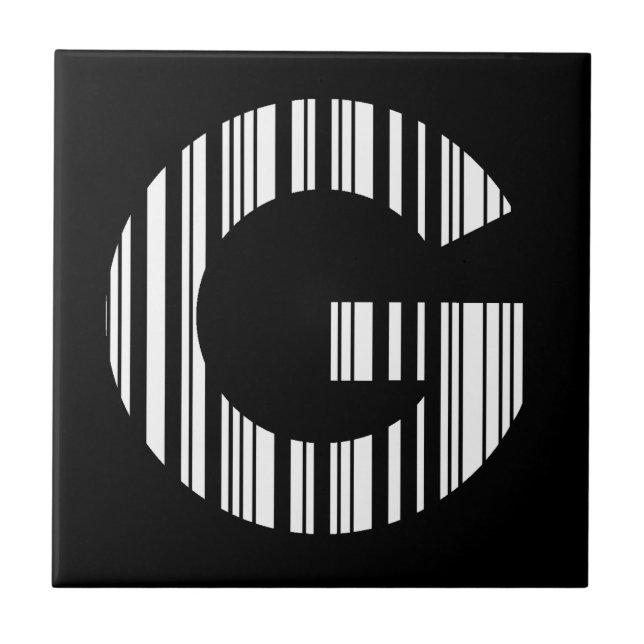 Carreau Code-barres de la lettre G Premier motif de code-b (Devant)
