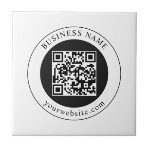 Carreau Code QR avec nom d'entreprise modifiable