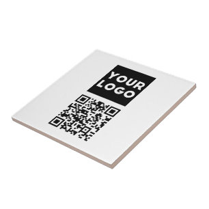 Carreau Code QR éditable & Votre logo ou image d'entrepris