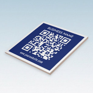 Carreau Code QR (généré instantanément) modifiable   Bleu 