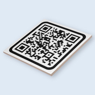 Carreau Code QR moderne modifiable   Blanc noir ou toute c