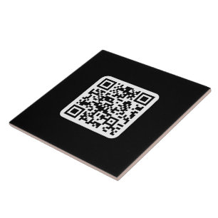 Carreau Code QR moderne modifiable   Blanc noir ou toute c