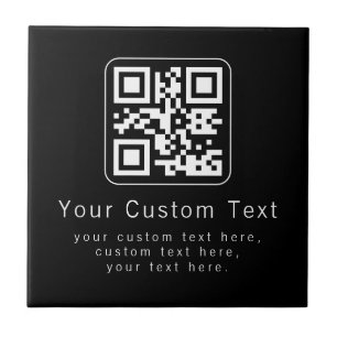 Carreau Code QR personnalisable & modèle de texte modifiab