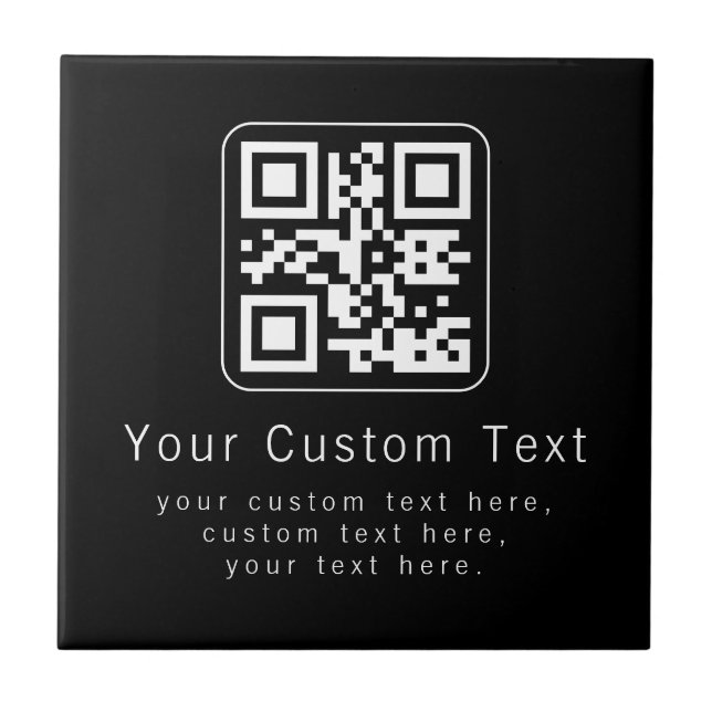Carreau Code QR personnalisable & modèle de texte modifiab (Devant)