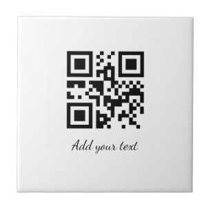 Carreau code QR personnalisé simple ajouter votre nom tex