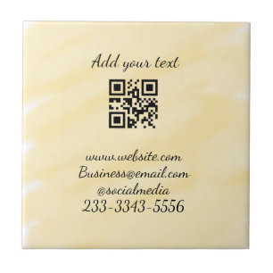 Carreau code QR personnalisé simple ajouter votre nom text