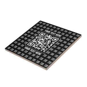 Carreau Code QR promotionnel (modifiable) avec motif de lo