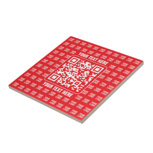 Carreau Code QR promotionnel (modifiable) avec Motif Logo