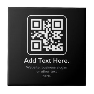 Carreau Code QR scannable moderne Noir Blanc & Gris