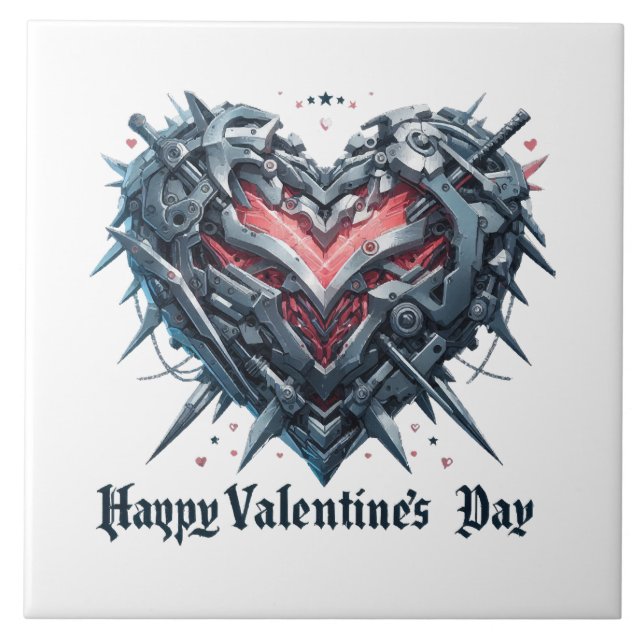 Carreau Cœur de la Saint-Valentin blindé et en cage (Devant)