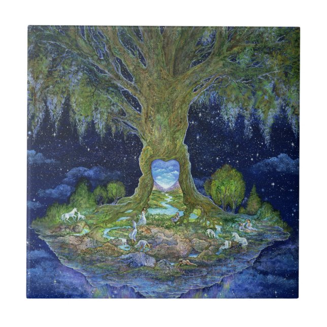 Carreau Coeur de l'arbre Carrelage en céramique 6x6 (Devant)