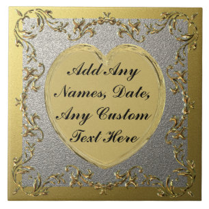 Carreau Coeur d'or sur la tuile décorative de frontière