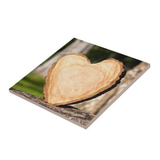 Carreau coeur en bois