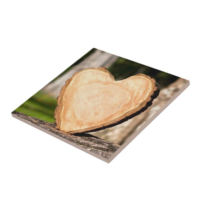 Carreau coeur en bois (Côté)