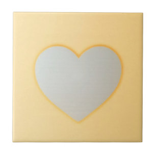 Carreau Coeur en jeu jaune - Motif 1