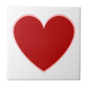 Carreau Coeur en rose et rouge - Ou choisissez vos propres