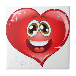 Carreau Coeur heureux Emoji d'amour