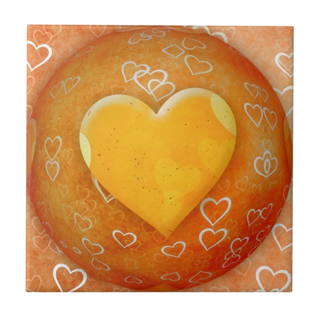 Carreau Coeur jaune (Devant)