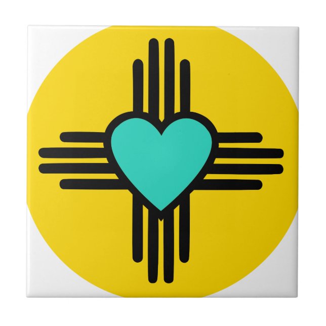 Carreau Coeur jaune de Zia (Devant)