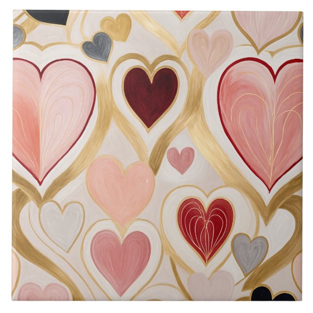 Carreau Coeurs d'amour (Devant)
