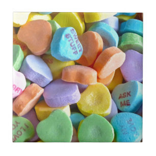 Carreau Coeurs de bonbons colorés