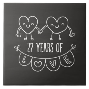Carreau Coeurs de calèche-cadeaux du 27e anniversaire
