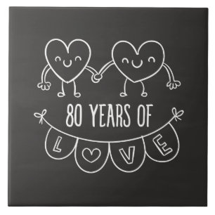 Carreau Coeurs de calèche-cadeaux du 80e anniversaire