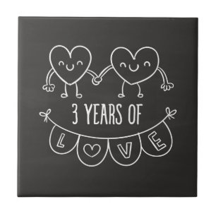 Carreau Coeurs de la calèche cadeau du 3e anniversaire