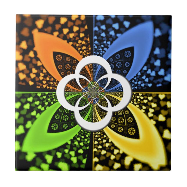 Carreau Coeurs Iridescente Polka sans soudure Point Art Ab (Devant)