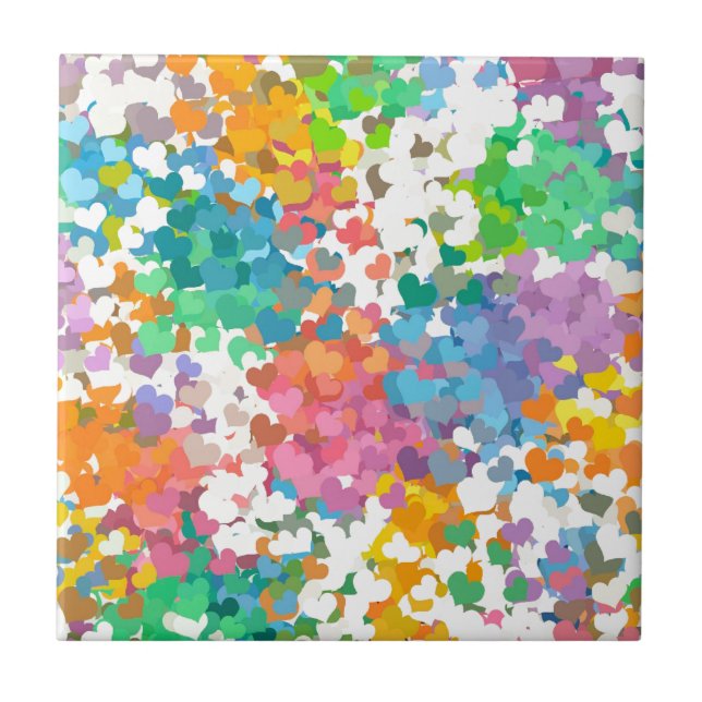 Carreau Coeurs Pastel Confetti (Devant)