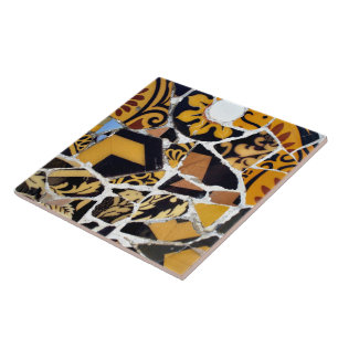 Carreau Collage artistique de Tuile-Brun cassé