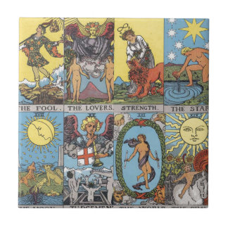 Carreau Collage de carte de tarot