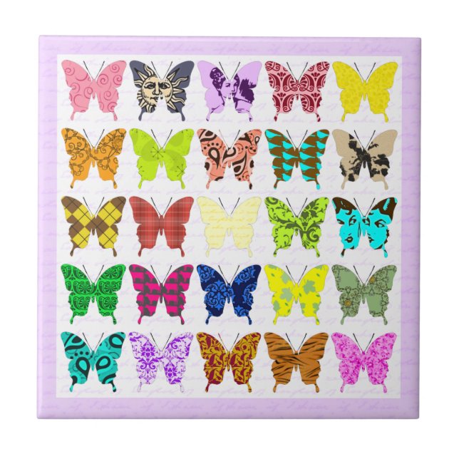 Carreau Collage de papillon (Devant)