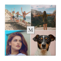 Collage de photos familiales Monogramme 