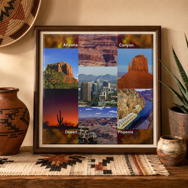 Carreau Collage du désert d'Arizona (Arizona Desert Collage Tilw)