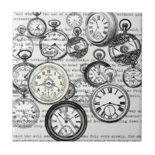 Carreau Collage Montre de Goût Victorien Alice au Pays des
