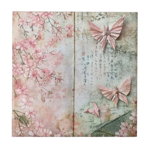 Carreau Collage Papillon Sakura Vintage