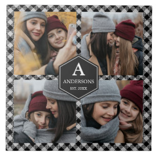 Carreau Collage photo de la sériole de bûcheron noire