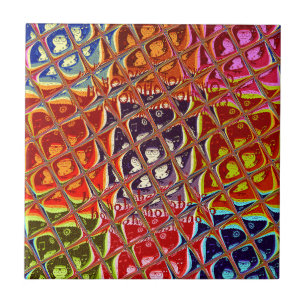 Carreau Collection Abstraite de couleurs de Noël.