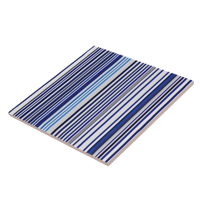 Carreau Collection branchée Summer Navy Blue Boat Stripes (Côté)