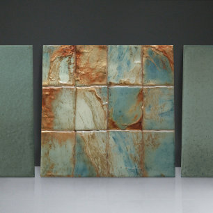 Carreau Collection Carré Abstrait Sage EMMA Faux Relief