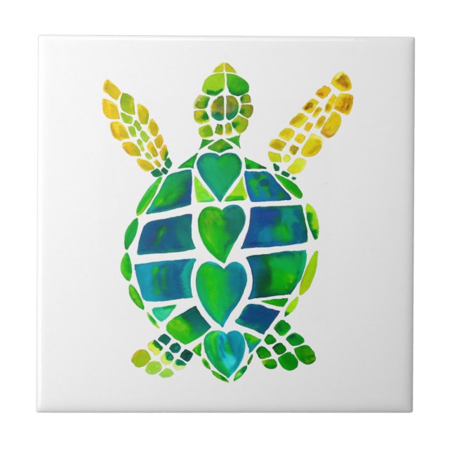 Carreau Collection d'amour de tortue de mer (Devant)