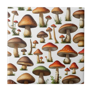 Carreau Collection de champignons Design Motif