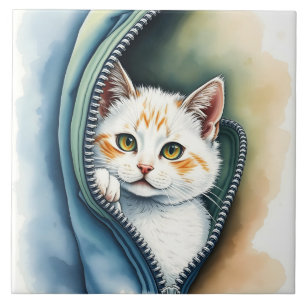Carreau Collection de chats d'aquarelle magnifique moderne
