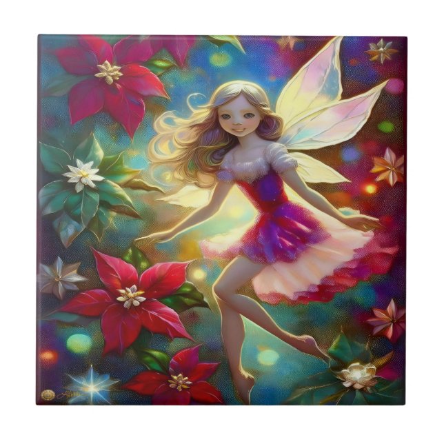 Carreau Collection de fées de Noël - Cheveux blond cendré (Devant)
