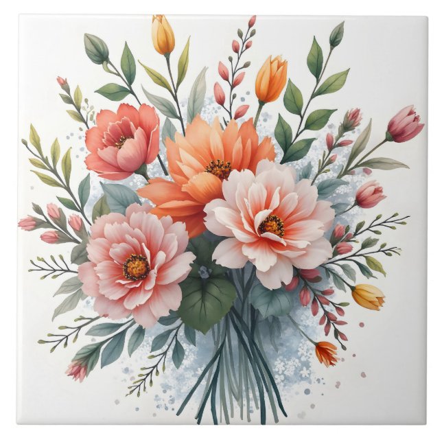 Carreau Collection de luxe de fleurs sauvages magnifiques  (Devant)