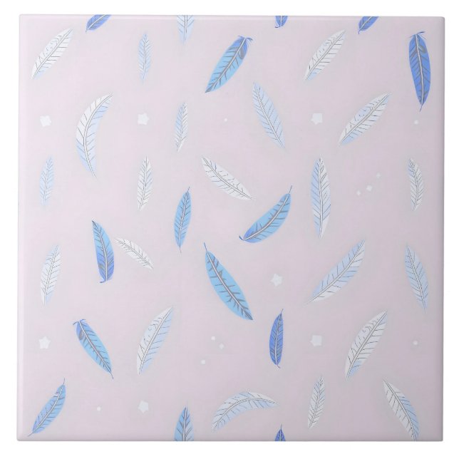 Carreau Collection de luxe de plumes bohèmes tendance (Devant)