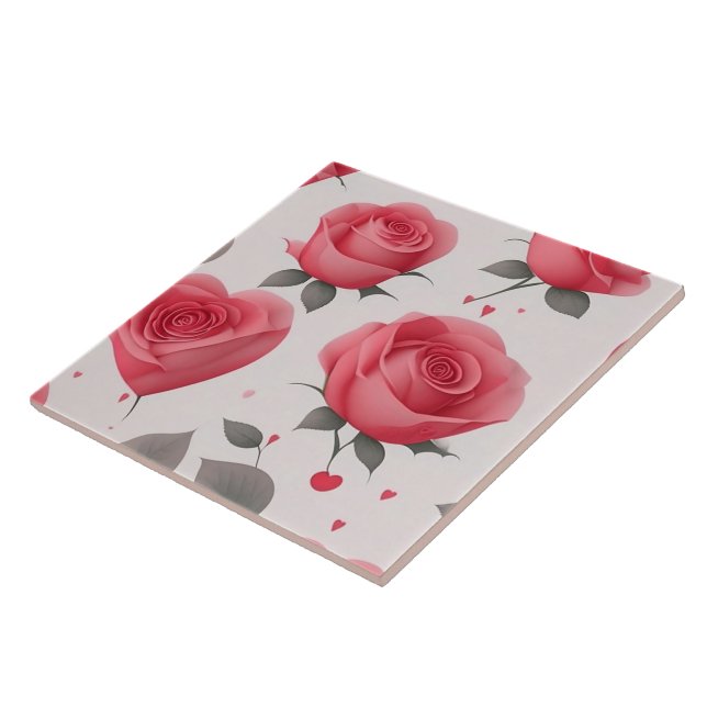 Carreau Collection de Roses d'amour Vintage moderne (Côté)